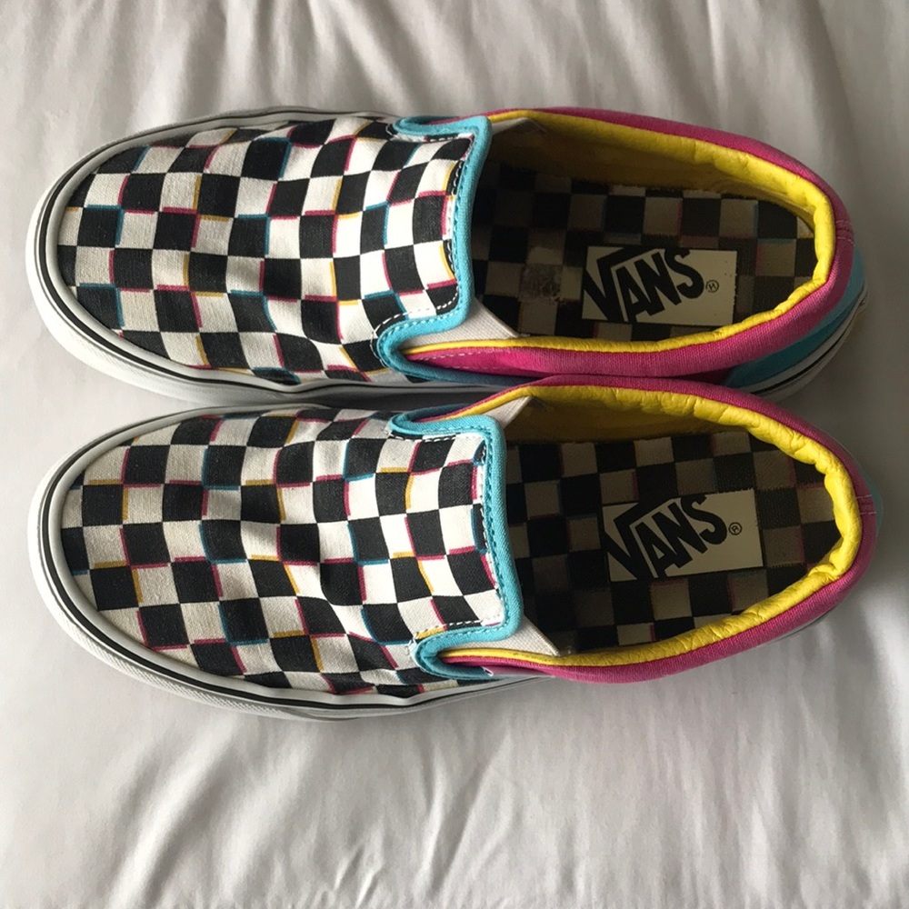Multicolored Vans, Women’s US 7.5, Mens 6.0